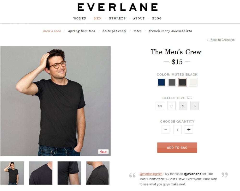 Everlane Product Page